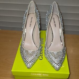 Gianni Bini Rhinestone Gold Heels